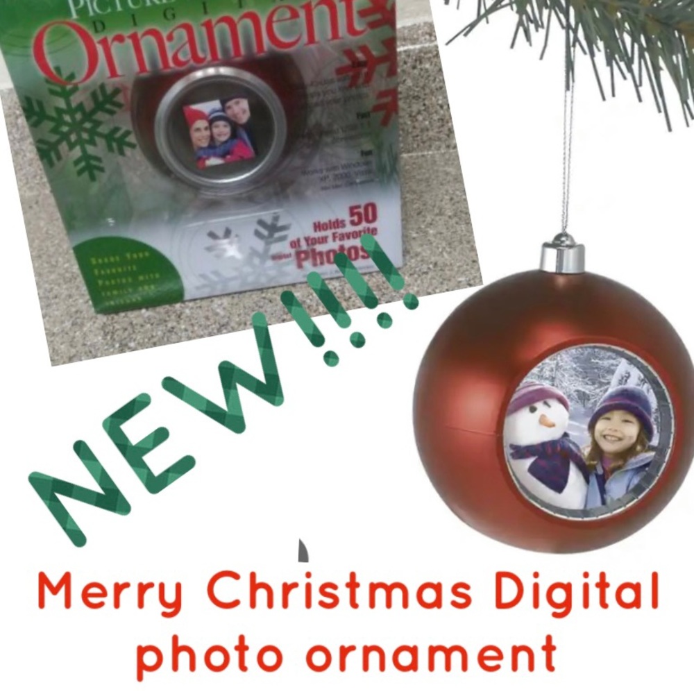 NEW Picture This Digital  Christmas Ornament Holds 50 Digital Photo New